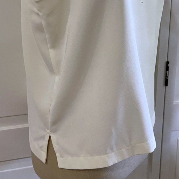 Sea Suns Collared Button Up Jacket Top Tank Set White Beaded vgt 2 pc SMALL - Picture 8 of 14